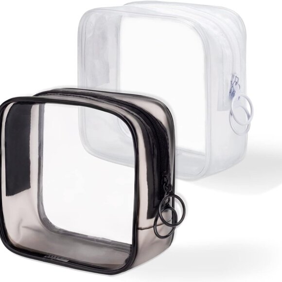 Small Makeup Bag Clear Mini Makeup Zipper Pouch Makeup Bag Small Cosmetic Bag fo - Picture 1 of 7